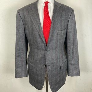 Isaia Silk/Cashmere Grey Jacket Sport Coat Blazer